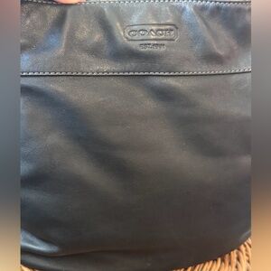 Coach Medium Black Leather Zoe Shoulder Bag